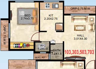  s a patil nagar garden view chs Floor Plan Floor Plan