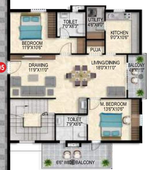  ivana Floor Plan Lower Level Duplex Plan