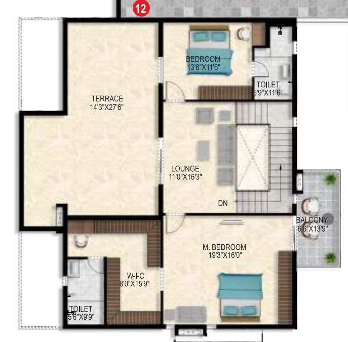 ivana Floor Plan Upper Level Duplex Plan