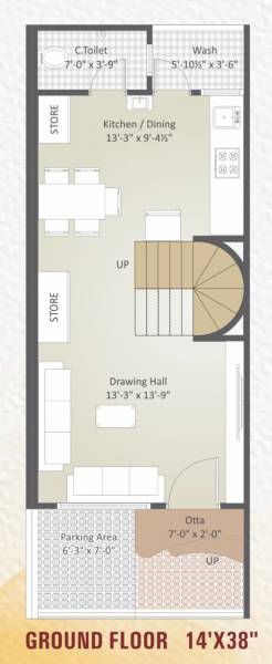 Ground Floor Plan vrindavan-dream-villa Floor Plan Ground Floor Plan