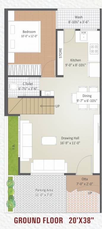  vrindavan dream villa Floor Plan Ground Floor Plan