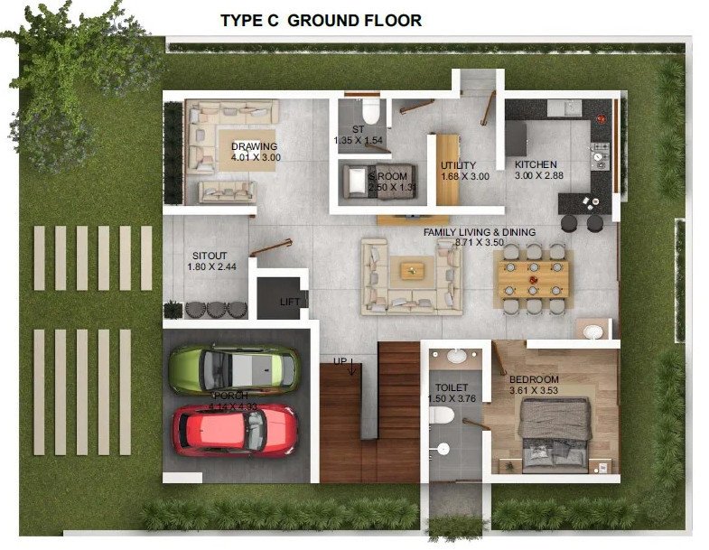  identity urban village Floor Plan Ground Floor Plan
