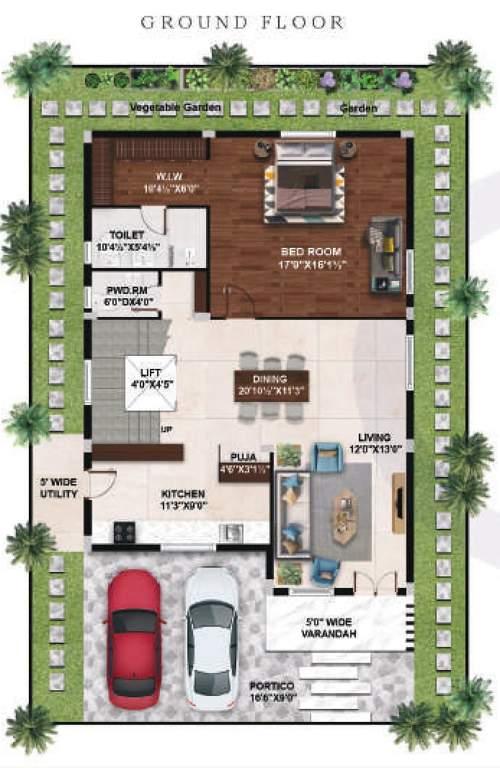  praveens eterno Floor Plan Ground Floor Plan