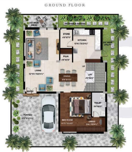  praveens eterno Floor Plan Ground Floor Plan