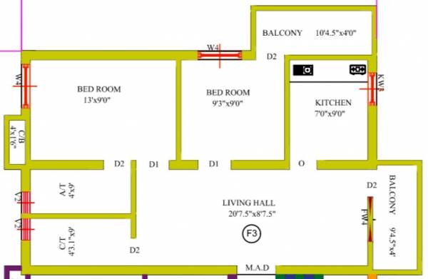  flats-phase-ii Floor Plan Floor Plan