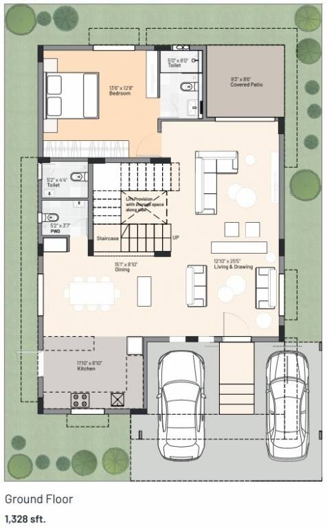  myra villas Floor Plan Ground Floor Plan