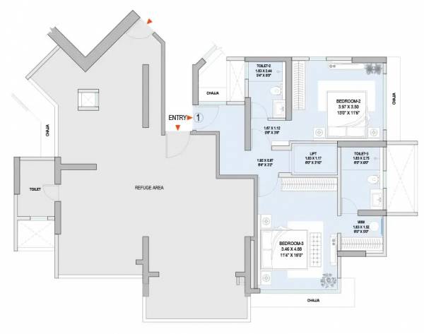 Upper Level Duplex Plan five-gardens Floor Plan Upper Level Duplex Plan