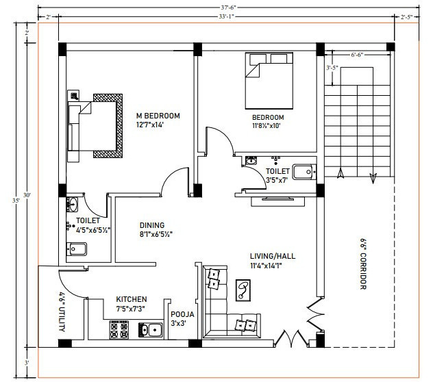 Upper Ground Floor Plan sr dream homes Floor Plan Upper Ground Floor Plan