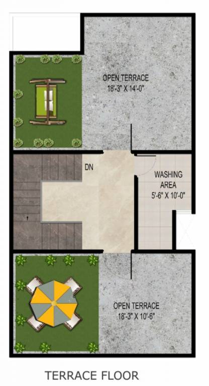 Terrace Floor Plan real homez green villa 2 Floor Plan Terrace Floor Plan