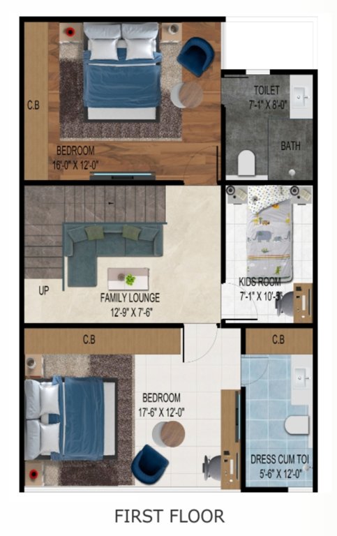 real homez green villa 2 Floor Plan First Floor Plan