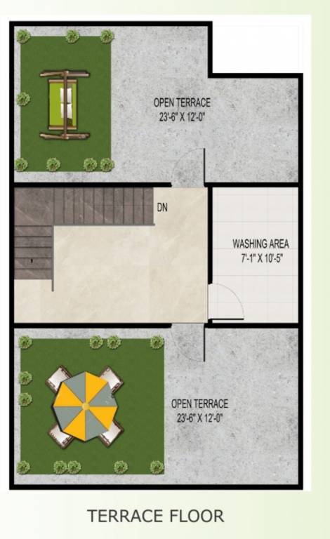 Terrace Floor Plan real homez green villa 2 Floor Plan Terrace Floor Plan