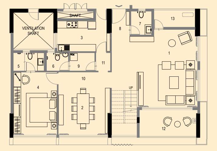 utalika luxury phase 5 panchami Floor Plan Lower Level Duplex Plan