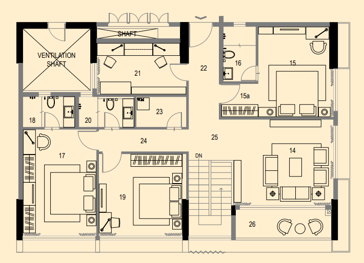  utalika luxury phase 5 panchami Floor Plan Upper Level Duplex Plan