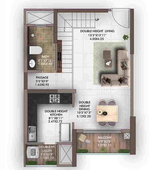 geras island of joy Floor Plan Lower Level Duplex Plan