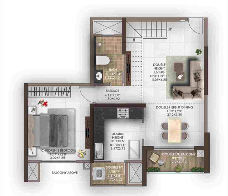 geras island of joy Floor Plan Lower Level Duplex Plan