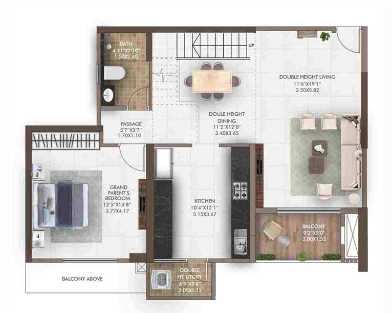 geras island of joy Floor Plan Lower Level Duplex Plan