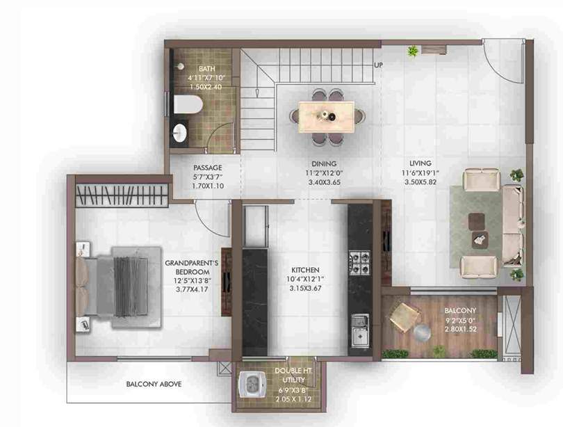 geras island of joy Floor Plan Lower Level Duplex Plan
