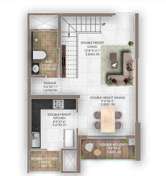 geras island of joy Floor Plan Lower Level Duplex Plan