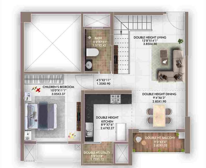 geras island of joy Floor Plan Lower Level Duplex Plan