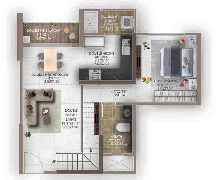 geras island of joy Floor Plan Lower Level Duplex Plan