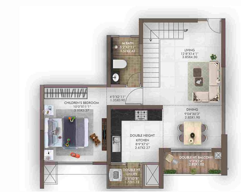 geras island of joy Floor Plan Lower Level Duplex Plan