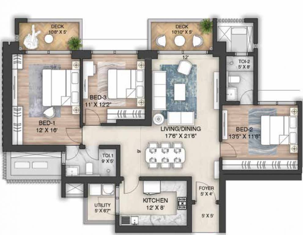 Floor Plan mulberry at the prestige city Floor Plan Floor Plan