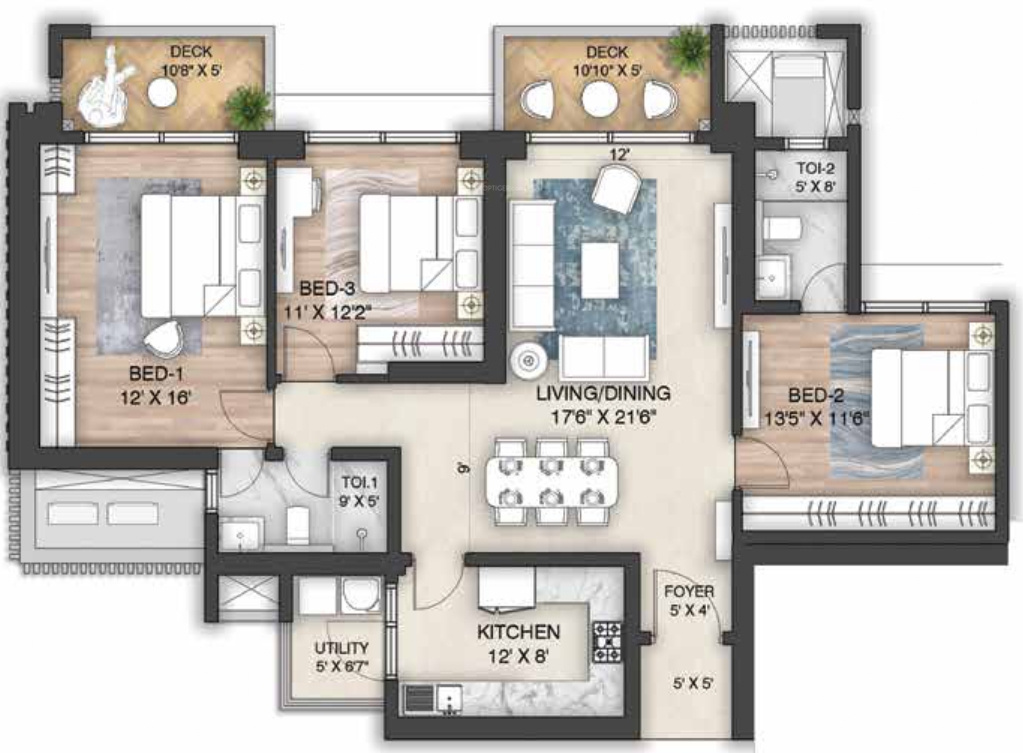 Floor Plan mulberry at the prestige city Floor Plan Floor Plan
