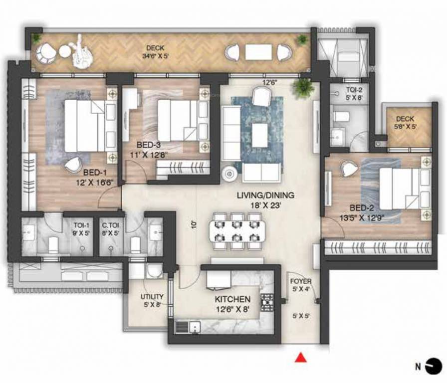 Floor Plan mulberry at the prestige city Floor Plan Floor Plan