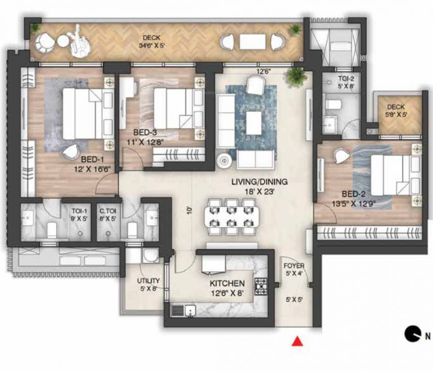 Floor Plan mulberry at the prestige city Floor Plan Floor Plan