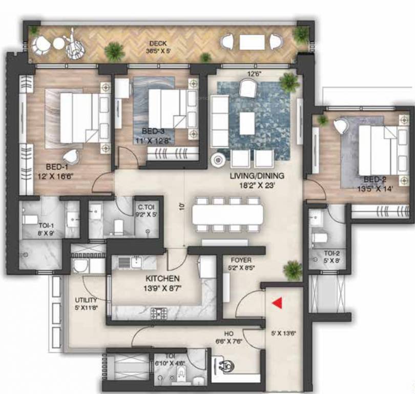 Floor Plan mulberry at the prestige city Floor Plan Floor Plan