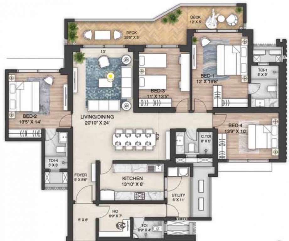 Floor Plan mulberry at the prestige city Floor Plan Floor Plan