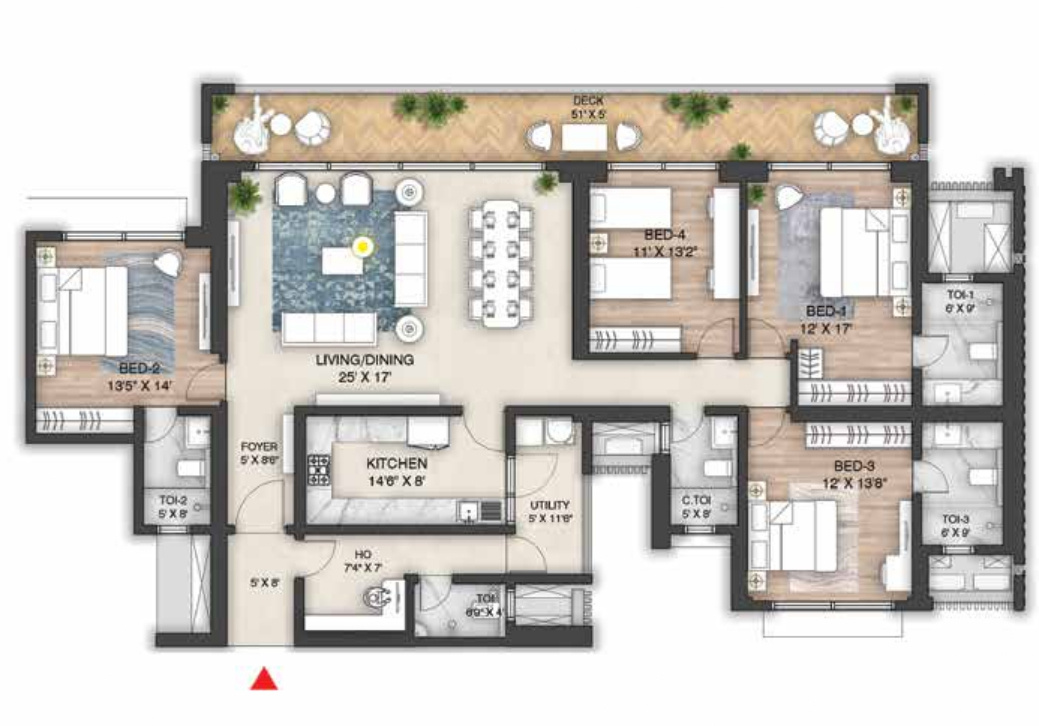 Floor Plan mulberry at the prestige city Floor Plan Floor Plan