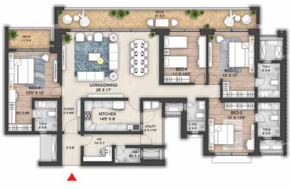 Floor Plan mulberry at the prestige city Floor Plan Floor Plan