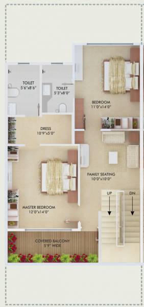  sdpl-greens-rowhouse-ii Floor Plan First Floor Plan