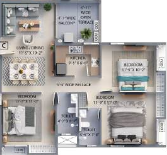 Floor Plan f residences merlin phase 1 Floor Plan Floor Plan