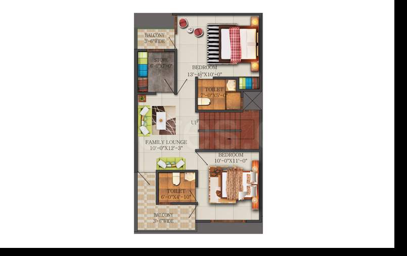 real homez green villa 2 Floor Plan First Floor Plan