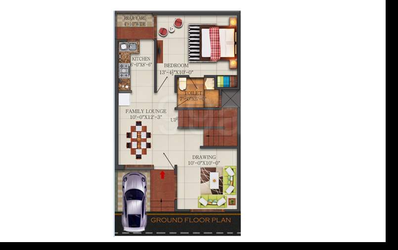real homez green villa 2 Floor Plan Ground Floor Plan