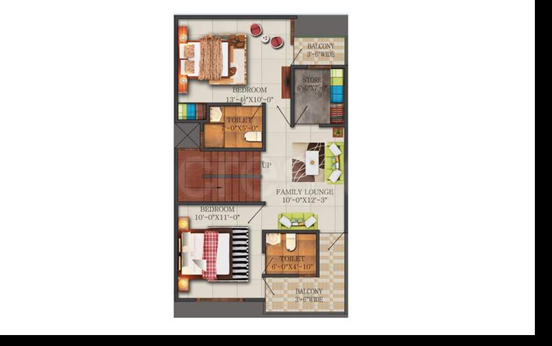 real homez green villa 2 Floor Plan First Floor Plan