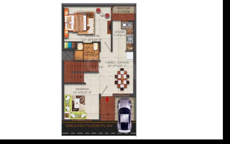 real homez green villa 2 Floor Plan Ground Floor Plan