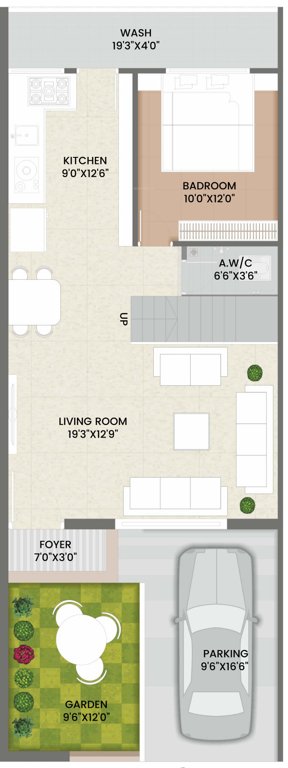  the lotus villa Floor Plan Ground Floor Plan