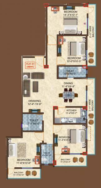  saket-apartment Floor Plan Floor Plan
