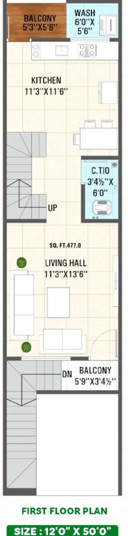  green 61 Floor Plan First Floor Plan