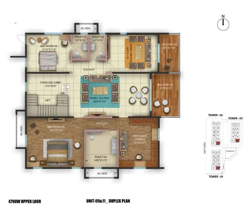  oriana Floor Plan Upper Level Duplex Plan