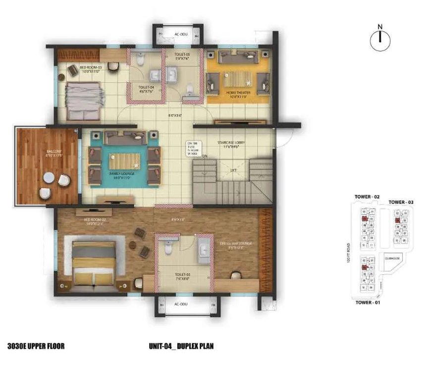  oriana Floor Plan Upper Level Duplex Plan