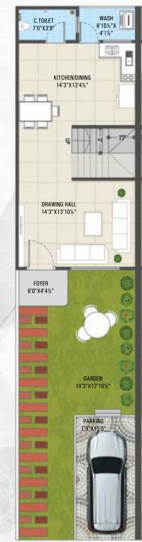  green 95 Floor Plan Ground Floor Plan
