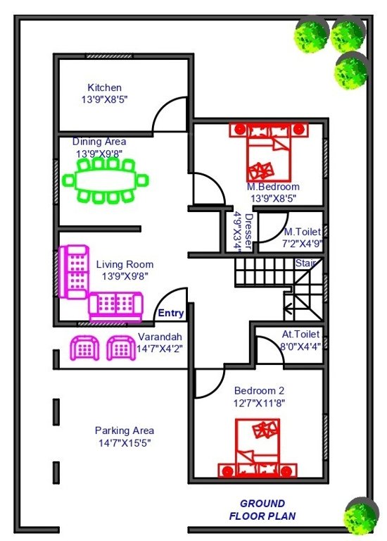  seasaga living Floor Plan Ground Floor Plan