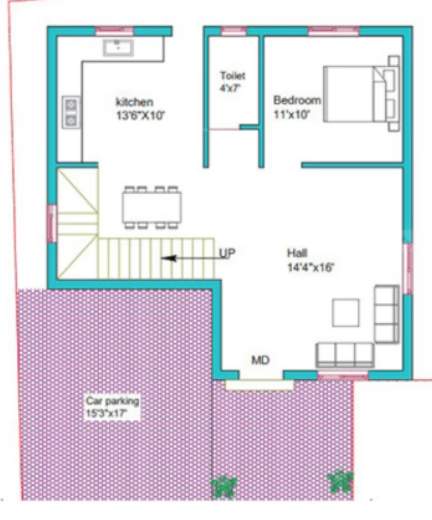  nakshatra villa Floor Plan Ground Floor Plan