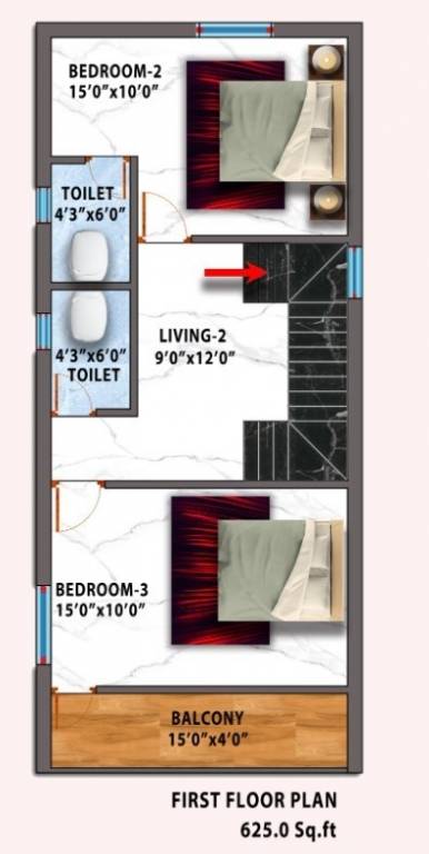  arm villa Floor Plan First Floor Plan