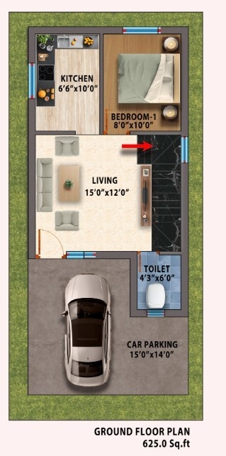  arm villa Floor Plan Ground Floor Plan