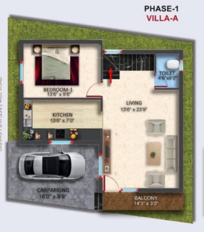  arm villa Floor Plan Ground Floor Plan